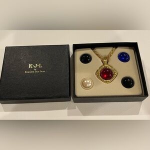 Kenneth Jay Lane interchange necklace in original box